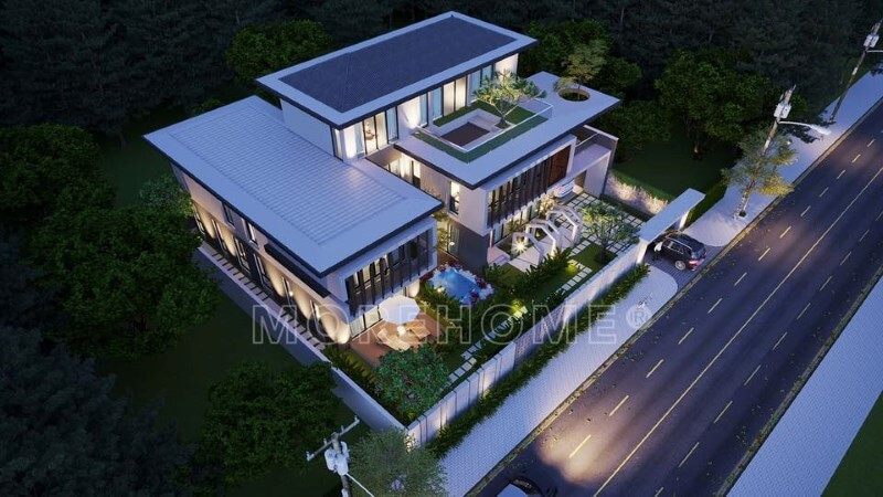 Công trình thiết kế kiến trúc biệt thự hiện đại đẹp